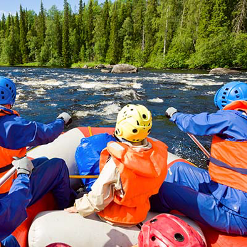 rafting on river